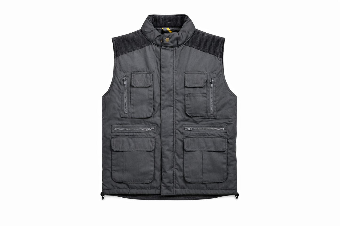 Black Bodywarmer | Quilted Multi Pocket Workwear Bodywarmer for Men