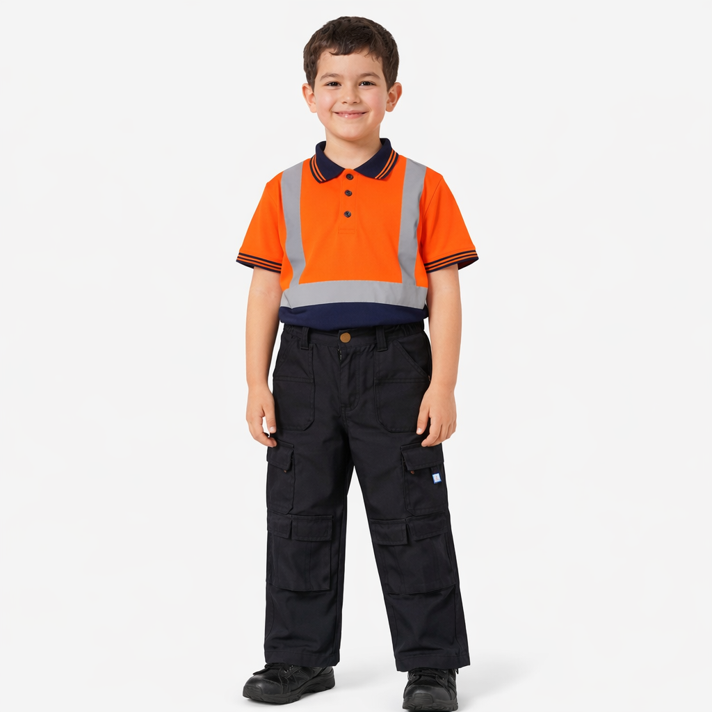 Kids Workwear Cargo Trousers | Durable Working Pants for Children
